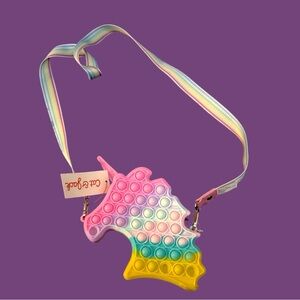 Unicorn Pop It Crossbody Bag - Multicolor